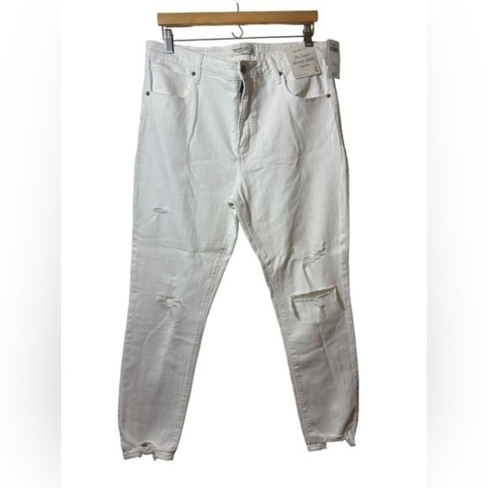 NEW ABERCROMBIE & FITCH | the super skinny ankle high rise jeans 16R 33 16…